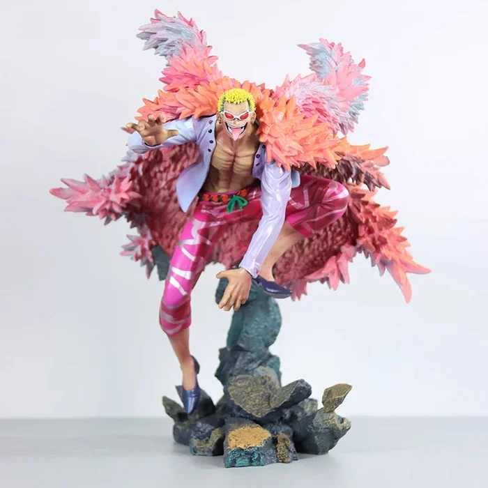 Doflamingo動作小雕像 – 33厘米,帶有燃燒的翅膀和動態基礎,限量版 – 一件收藏品