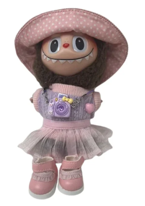Doll Clothes Superstore 6-Piece Photographer Adventure Outfit for 17.5cm Labubu Dolls