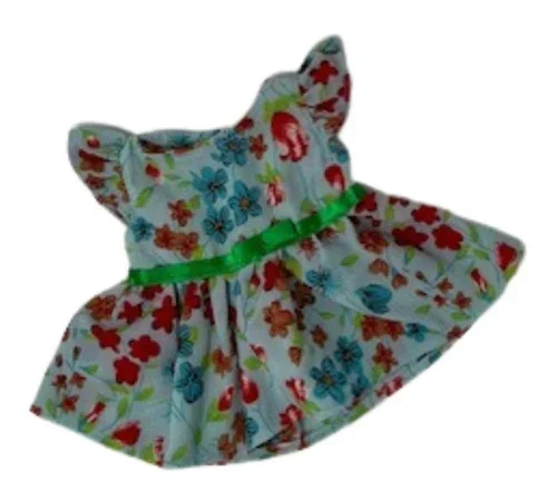 Doll Clothes Superstore Blue Dress With Flowers Fits 14 Inch Baby Alive And Little Baby Dolls