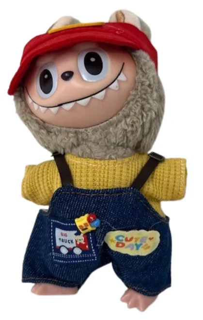 Doll Clothes Superstore Cute Days Ahead! 3-Piece Jean Outfit with Truck Theme for 17.5 cm Labubu Dolls