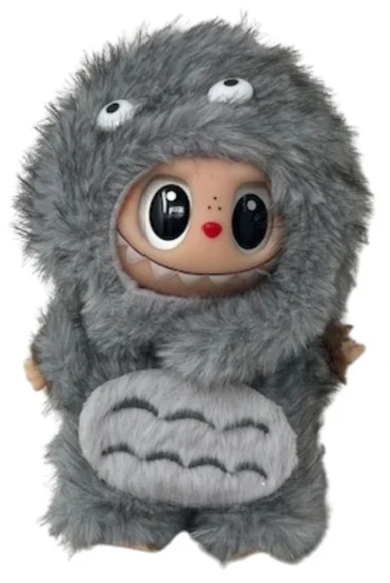 Doll Clothes Superstore Gray Cat Costume Party Outfit for 17.5 Labubu Dolls