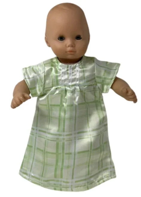Doll Clothes Superstore Green Satin Nightgown Compatible With 15-16 Inch Baby And Cabbage Patch Kid Dolls