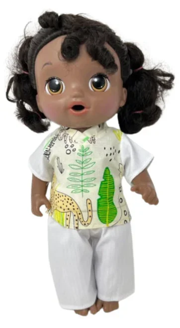Doll Clothes Superstore Jungle Print Pant Set Fits 14 Inch Baby Alive And Little Baby Dolls