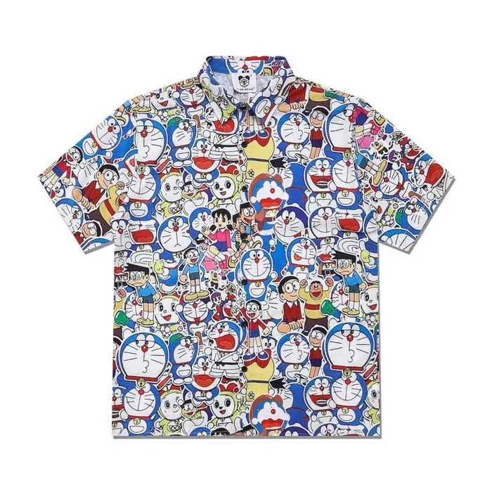 Doraemon Anime Button Up Camiseta