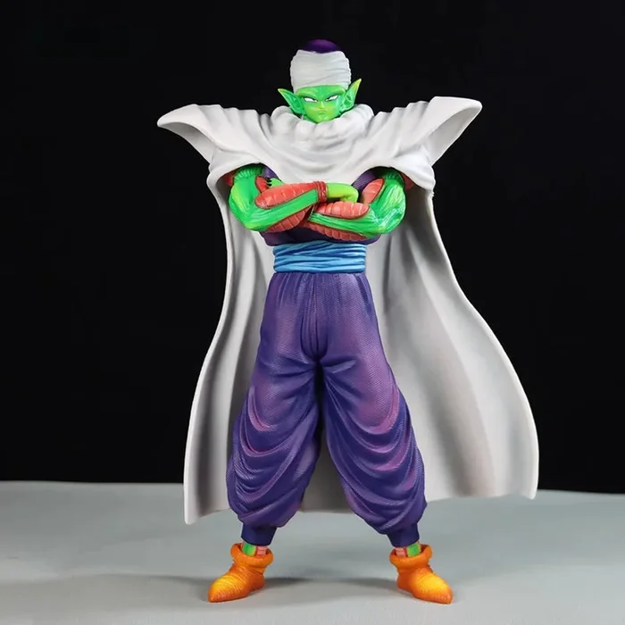 Dragon Ball Z Piccolo Figura – 32cm, 1,3 kg – pose clássica com capa e botas de laranja