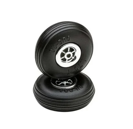 Du-Bro 175TC 1-3/4” Treaded Chrome Wheel for Scale Aircraft (2 Pack)