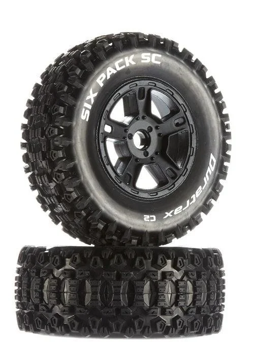 Duratrax DTXC3862 Six Pack SC C2 Mounted Tires / Wheels SC10 Front (2)