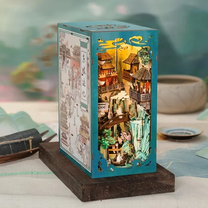 East Waterfall Village Wooden Bookshelf Nook Kit
