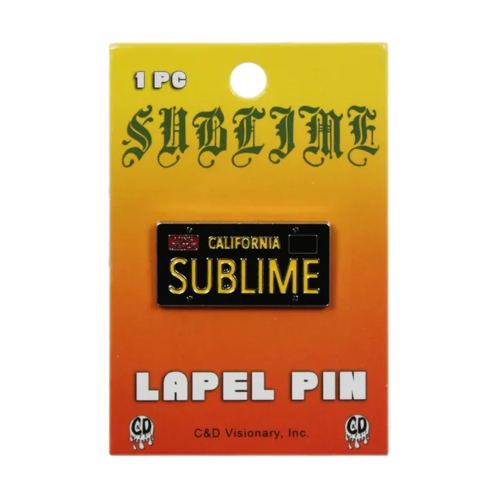 Enamel Pin – Sublime – California License Plate Logo