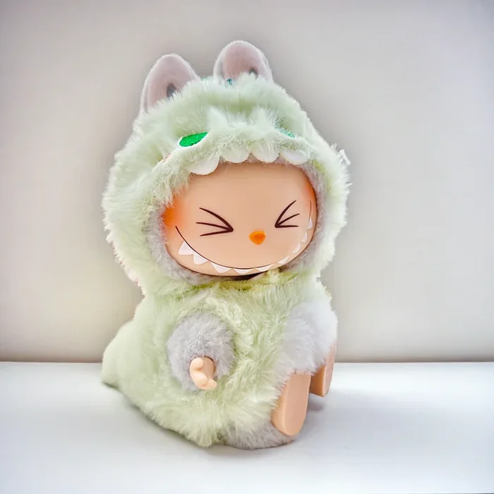 Ensemble de tenues de monstre Labubu Mint – Costume de personnage vert et duveteux