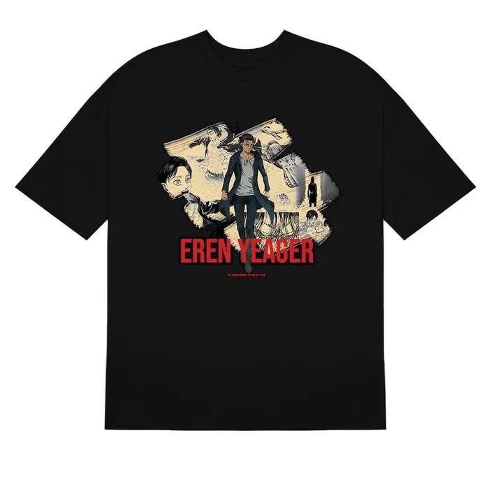 Epic Eren Yeager Manga Painel Attack on Titan T -Shirt – Apparel de anime elegante