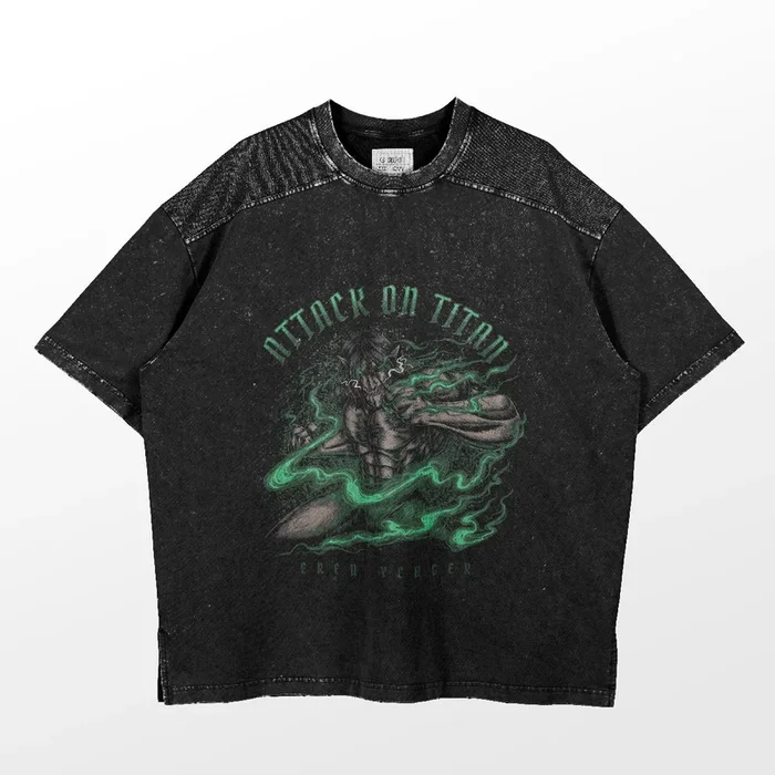 Eren Yeager Titan Transformation Attack on Titan T-Shirt – Electrifying Anime Design