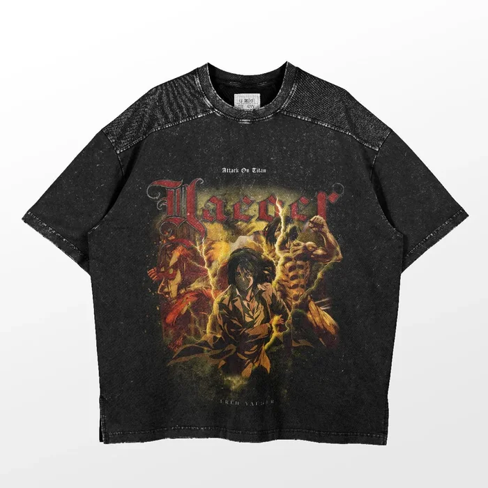 Eren Yeager Titans Collage Attack on Titan T -Shirt – Dynamic Anime Design