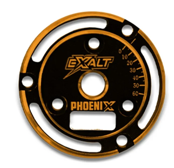 Exalt Black Phoenix Endplate with Orange Chamfered Edges 0233O