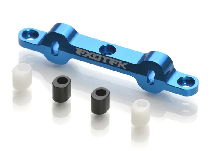 Exotek Racing DR10 Heavy Duty Rear Arm Mount ‘C’ with 0 -1 -2- 3 Degree Inserts