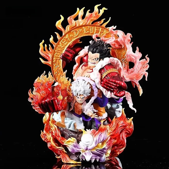 Figura de acción de Luffy – 23 cm con efectos ardientes y base dinámica, edición limitada – One Piece coleccionable