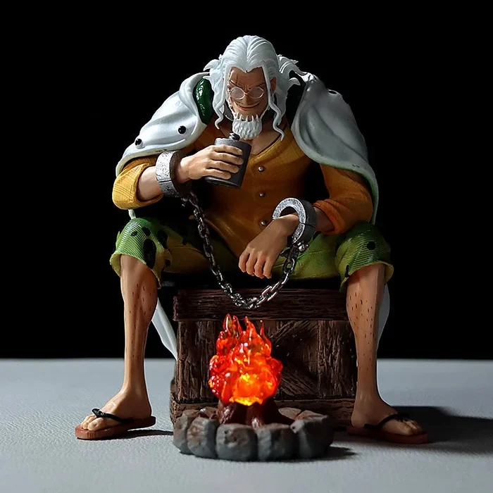 Figurine articulée Gol D. Roger – 15 cm avec feu de camp et feu de joie, édition limitée – One Piece Collectible