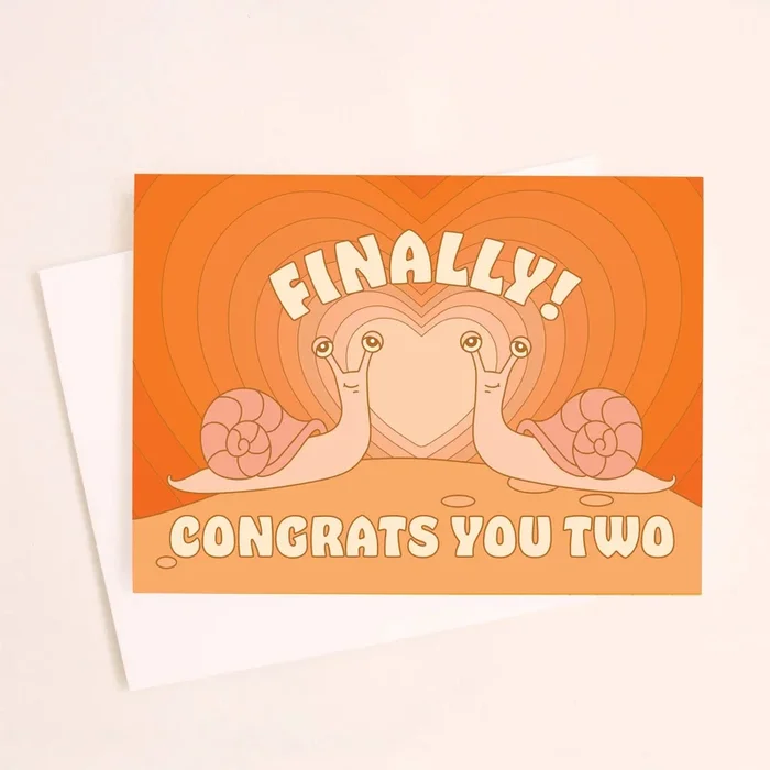 finally! congrats you two card
