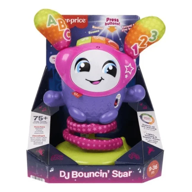 Fisher Price DJ Bouncin Star Pink Musical Learning Toy