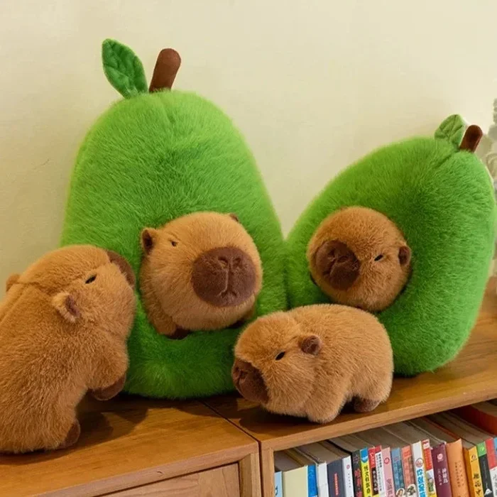 Fluffy Avocado Capybara Plushie