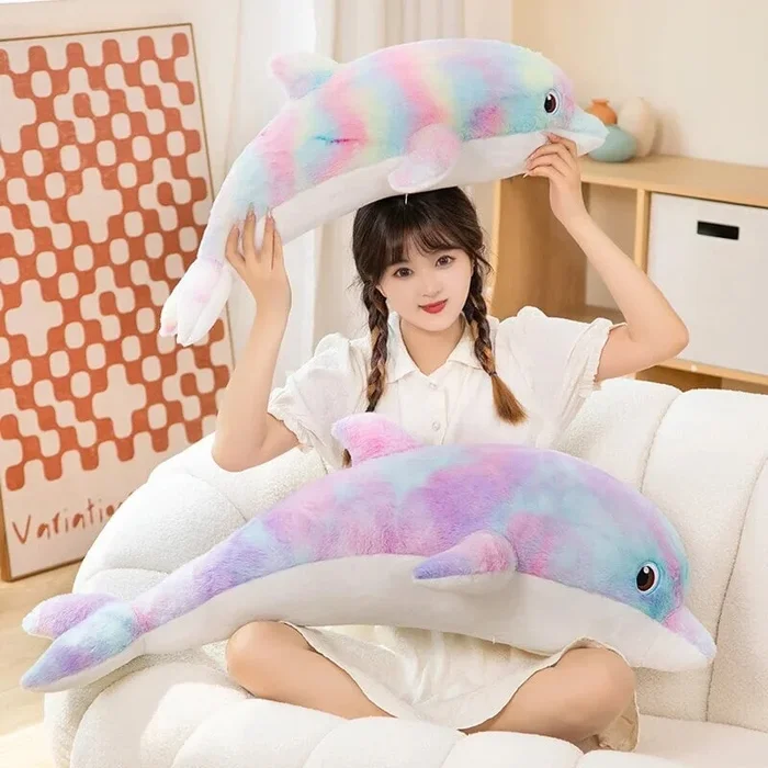 Fluffy Galaxy Dolphin Plushies