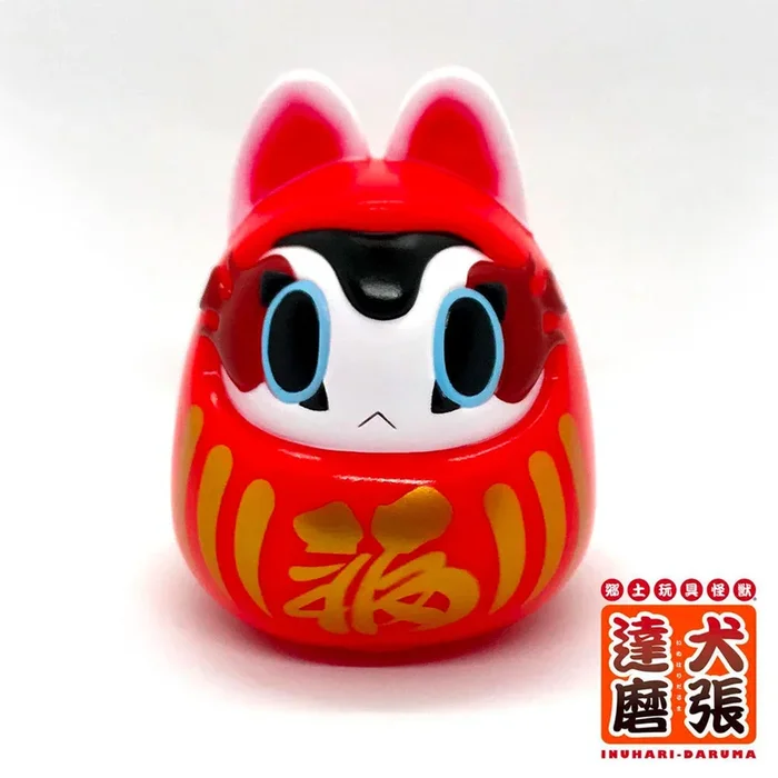 Folktoy Kaiju INUHARI-DARUMA “Red” by Teresa Chiba