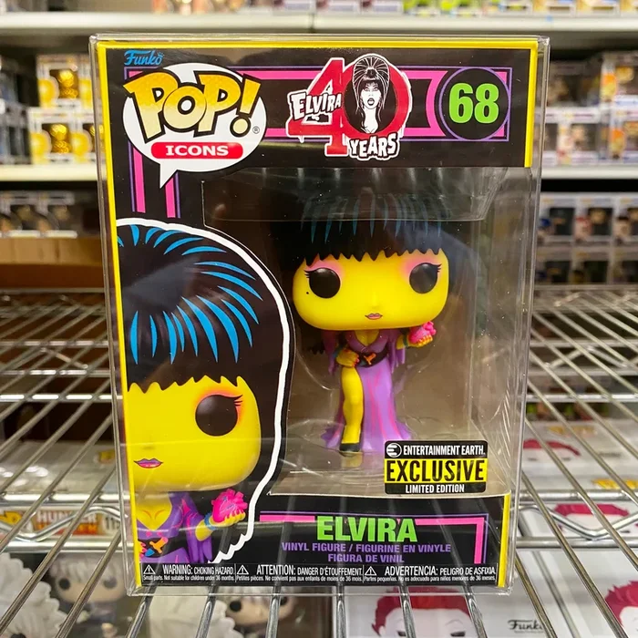 Funko Pop Icons : Blacklight : Elvira #68 Vinyl Figure