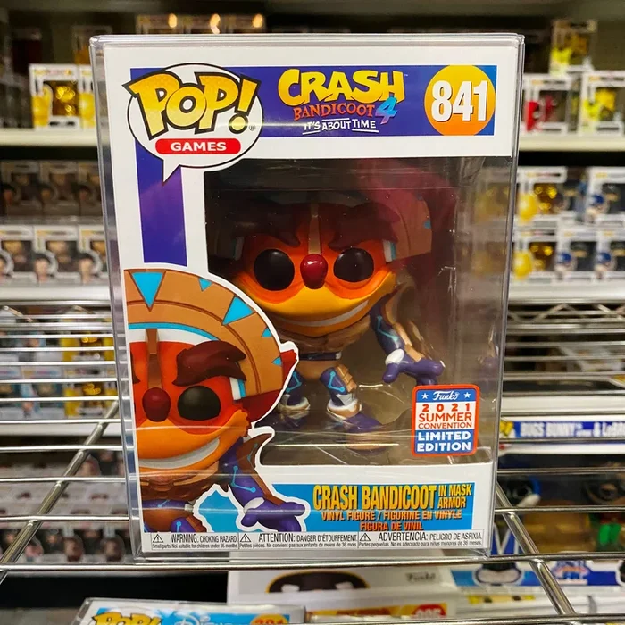 Funko Pop SDCC 2021 : Crash Bandicoot In Mask Armor #841 Vinyl Figure (LIMIT 1)