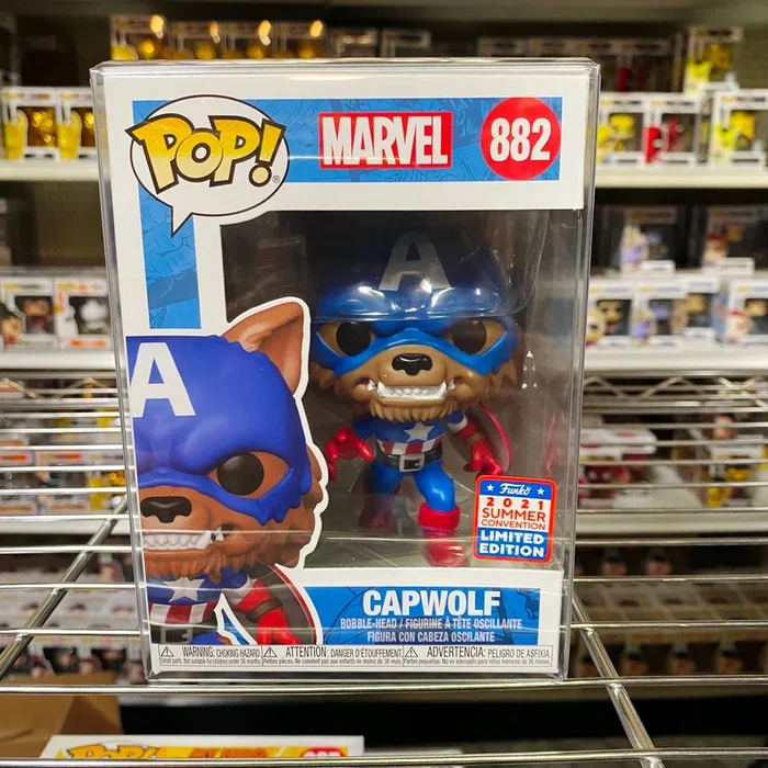 Funko Pop SDCC 2021 Marvel : Capwolf #882 Vinyl Figure (LIMIT 1)