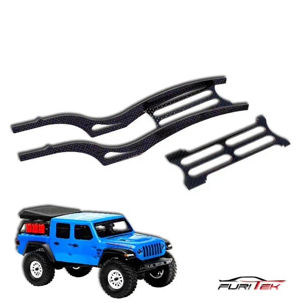 Furitek Scythe CF Rail Frame For SCX24 Jeep Gladiator – Blue