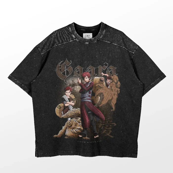 Gaara Charakter T-Shirt | Hochwertige Anime-Bekleidung
