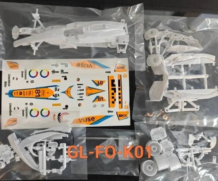 GL-FO-KO1 GL Racing Formula One White Kit Set with Decals