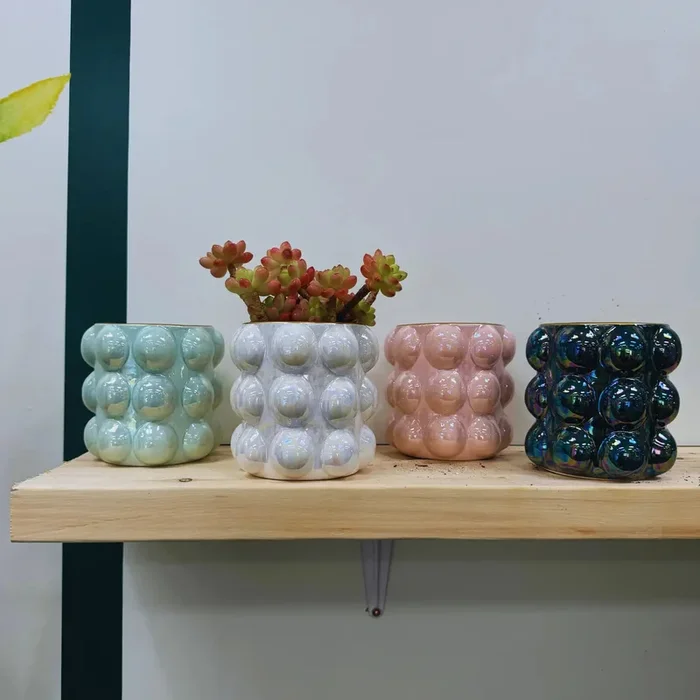 Glazed Bubble Planter