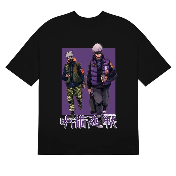 Gojo Satoru и Kakashi Crossover рубашка – стильная аниме -одежда