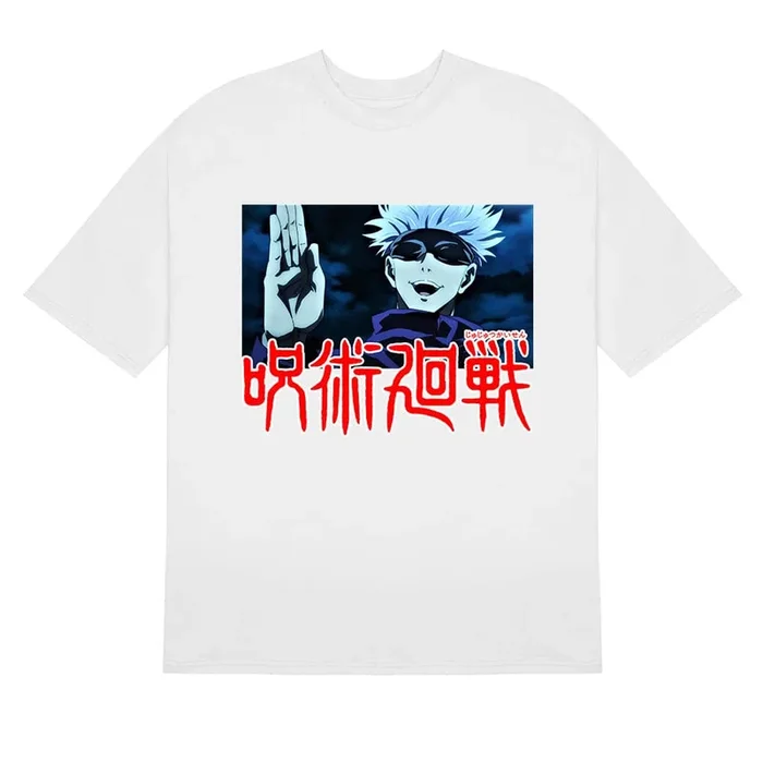 Gojo Satoru Jujutsu Kaisen-Shirt mit Handgesten-Design – ikonische Anime-Kleidung
