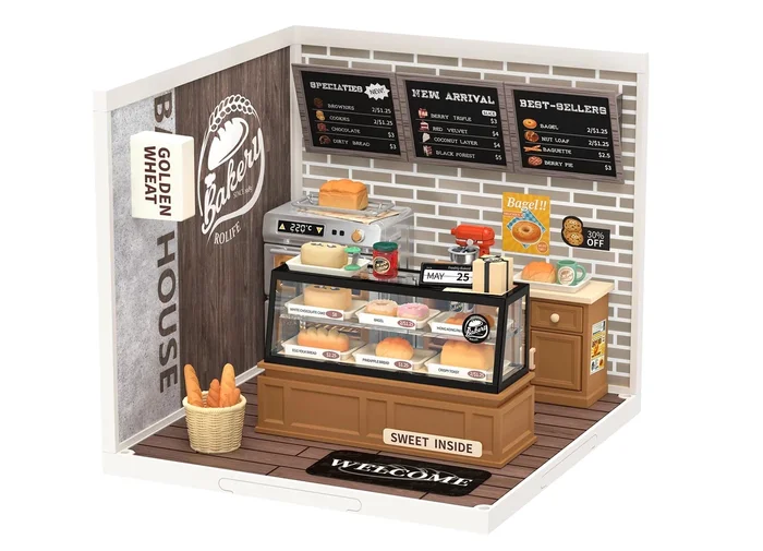 Golden Wheat Bakery Rolife Diy Miniature House