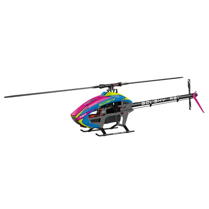 Goosky Legend RS7 Helicopter Kit w/ AZ-700 Main Blade and 105 Tail Blade – Pink