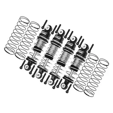 GPM Alum 6061 Alloy Front (32mm) Rear (36mm) Shock Set Silver for Losi 1/24 Micro-B