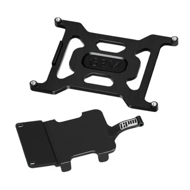 GPM Alum Battery Holder + ESC & Receiver Mounting Plate Black for Losi 1/24 Micro-B