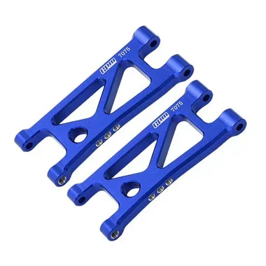 GPM Aluminum 7075 Alloy Rear Lower Suspension Arms Blue for Arrma Mojave Grom