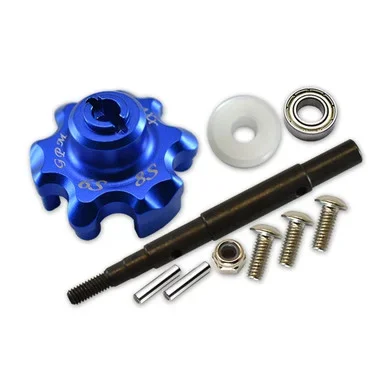 GPM Aluminum Transmission Cush Drive Housing w/ Drive Input Shaft Blue for X-Maxx