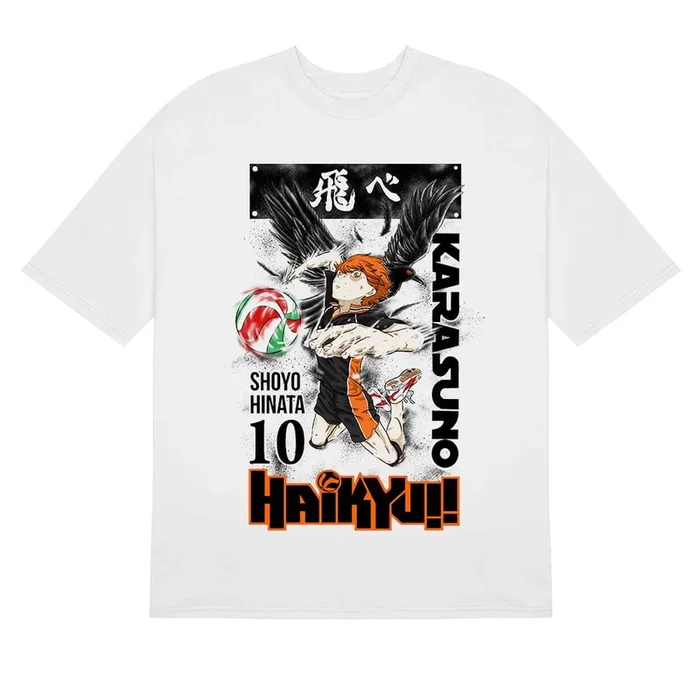 Haikyu!! Shoyo Hinata Karasuno Winged Spiker Grafik-T-Shirt – Anime-Sportbekleidung