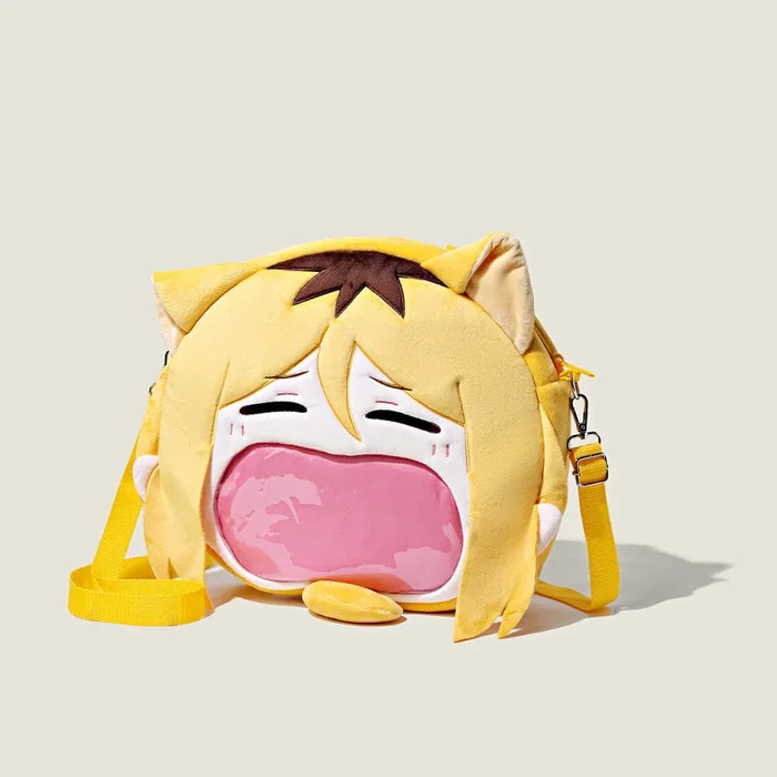 Haikyuu !! Bolso de hombro de lujoso miya atsumu – diseño de anime divertido con bolsillo bucal transparente