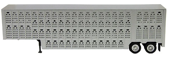 Herpa 5354 HO Scale 48′ Livestock Trailer Silver