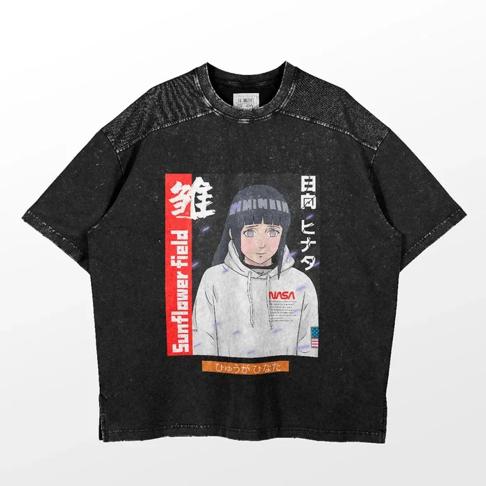 Hinata Hyuga NASA T-Shirt | Hochwertige Anime-Bekleidung