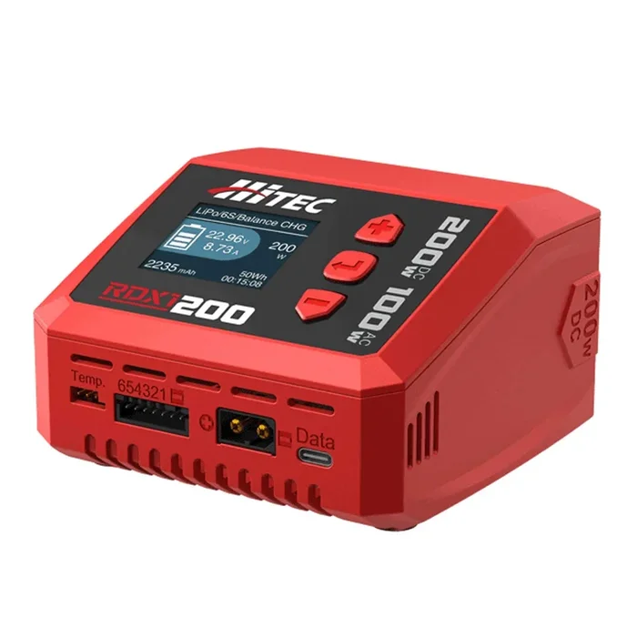Hitec HRC44346 RDX1 200 AC/DC Smart Balance Charger (AC) 100W / (DC) 200W