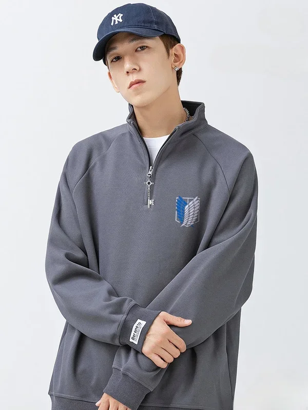 هجوم محدود الإصدار على Titan Half -Zip Sweatshirt – eren’s Key Zipper ، Login Scout Vriciment