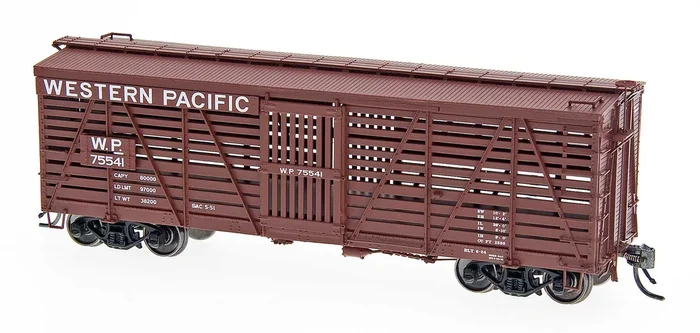 HO Scale S-40-5 Stock Car Western Pacific WP