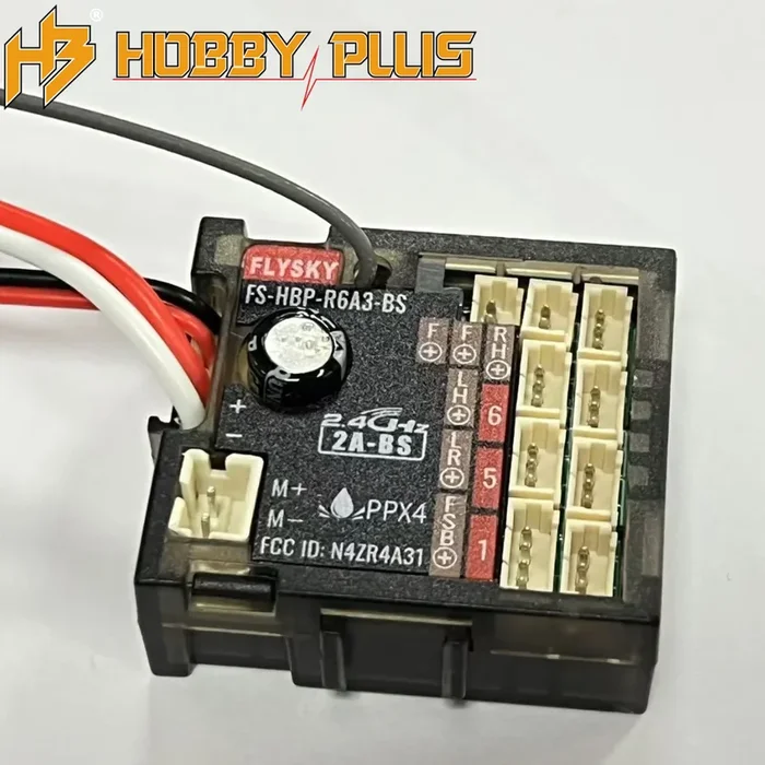 Hobby Plus HBP240488 6ch 2 in 1 Brushed ESC/RX (Light Module Built in) 2S