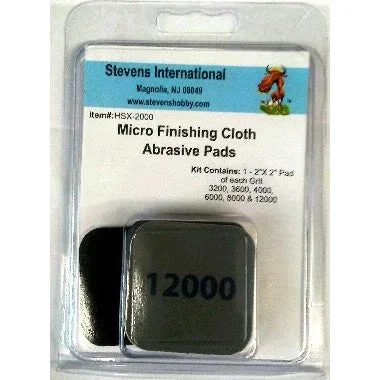 Hobby Stix 2000 2″x2″ Micro Finishing Cloth Abrasive Pads (6 different grits)